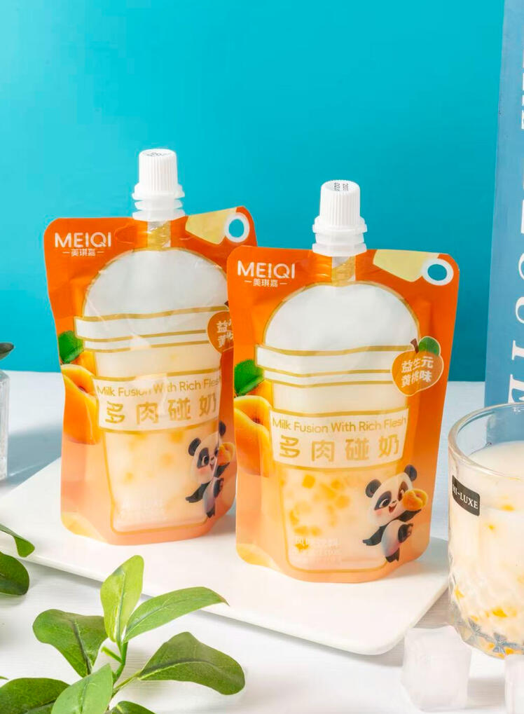 fruit juice sucking yogurt